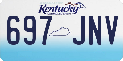 KY license plate 697JNV