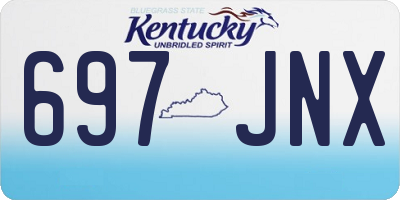 KY license plate 697JNX