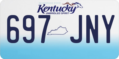 KY license plate 697JNY