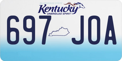 KY license plate 697JOA