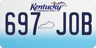 KY license plate 697JOB