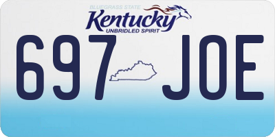 KY license plate 697JOE