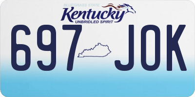 KY license plate 697JOK