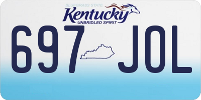 KY license plate 697JOL