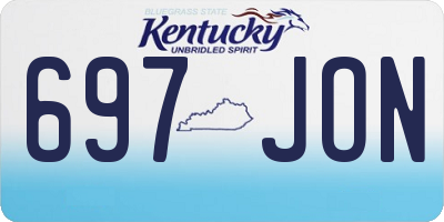 KY license plate 697JON