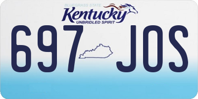 KY license plate 697JOS