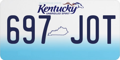 KY license plate 697JOT