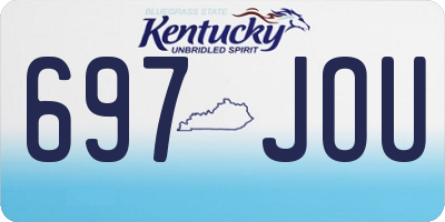 KY license plate 697JOU