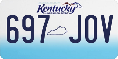 KY license plate 697JOV
