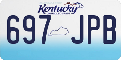 KY license plate 697JPB