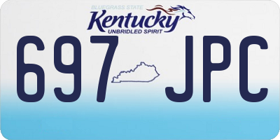 KY license plate 697JPC