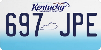 KY license plate 697JPE