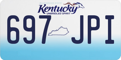 KY license plate 697JPI