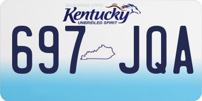 KY license plate 697JQA