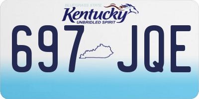 KY license plate 697JQE