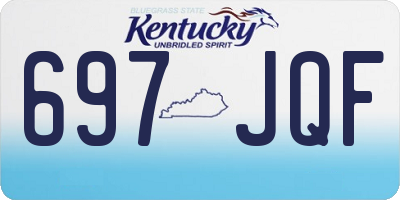 KY license plate 697JQF