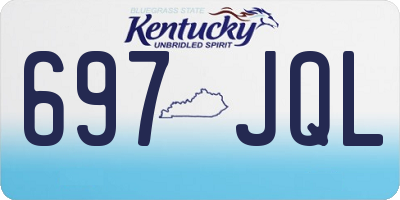 KY license plate 697JQL