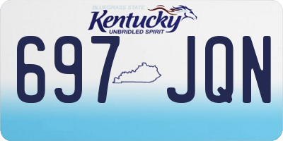 KY license plate 697JQN