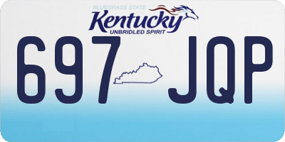 KY license plate 697JQP