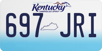KY license plate 697JRI
