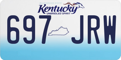 KY license plate 697JRW