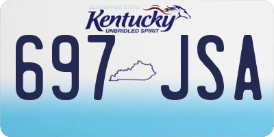 KY license plate 697JSA