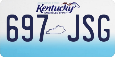 KY license plate 697JSG