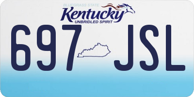 KY license plate 697JSL