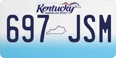 KY license plate 697JSM