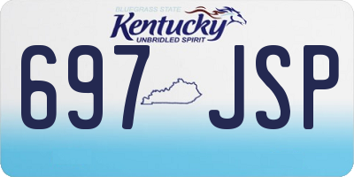 KY license plate 697JSP