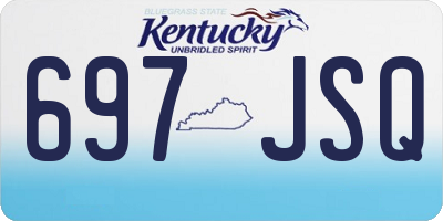 KY license plate 697JSQ