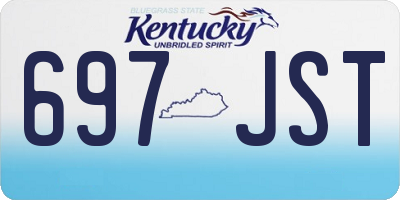 KY license plate 697JST