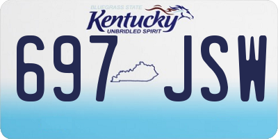 KY license plate 697JSW