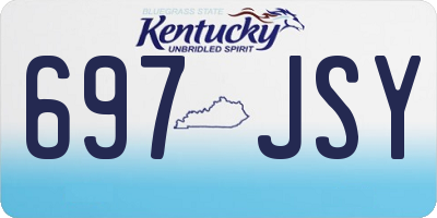 KY license plate 697JSY
