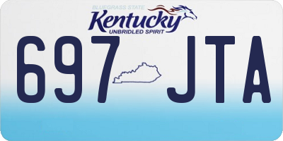 KY license plate 697JTA