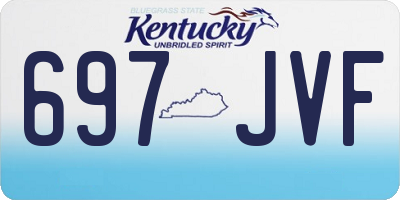 KY license plate 697JVF