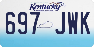 KY license plate 697JWK