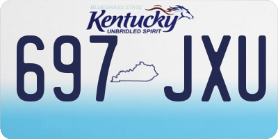 KY license plate 697JXU