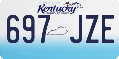 KY license plate 697JZE