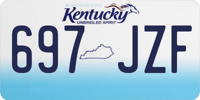 KY license plate 697JZF