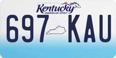KY license plate 697KAU