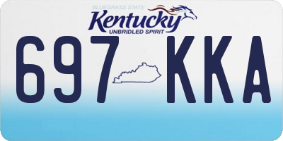 KY license plate 697KKA