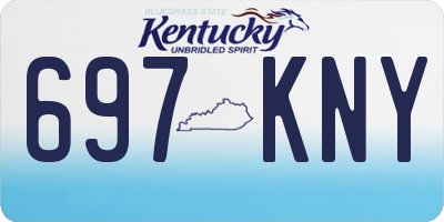 KY license plate 697KNY