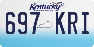 KY license plate 697KRI