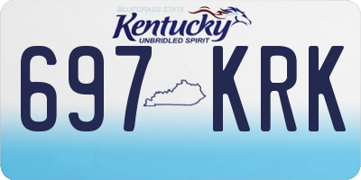 KY license plate 697KRK
