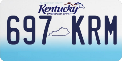KY license plate 697KRM