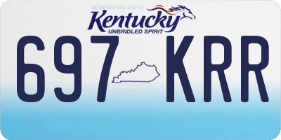 KY license plate 697KRR