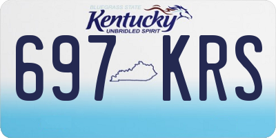 KY license plate 697KRS