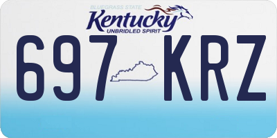 KY license plate 697KRZ
