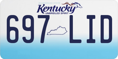 KY license plate 697LID